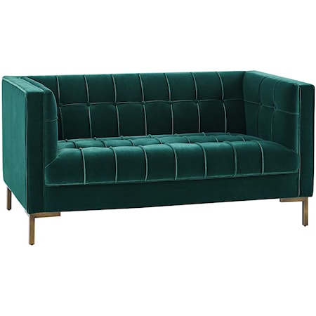 Green Velvet Loveseat