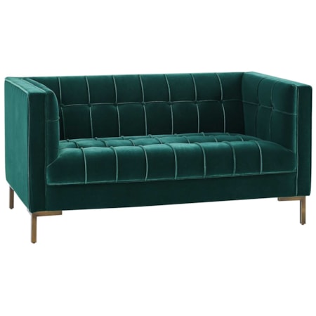 Green Velvet Loveseat