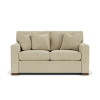 Contemporary Loveseat with Loose Pillow Back