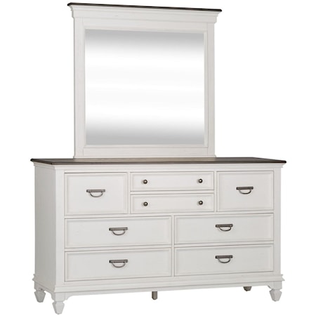 8-Drawer Dresser &amp; Mirror