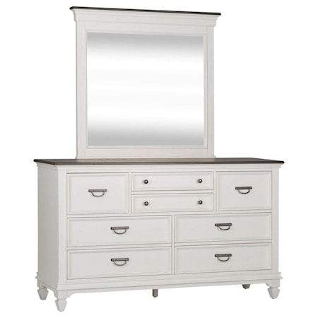 8-Drawer Dresser & Mirror