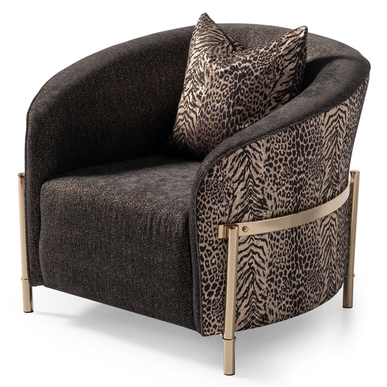 Michael Amini Lisbon - Onyx Upholstered Accent Chair