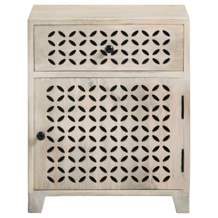 1-Drawer Trellis Pattern Storage Cabinet