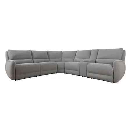 Casual 6-Piece Power Reclining Sectional Sofa