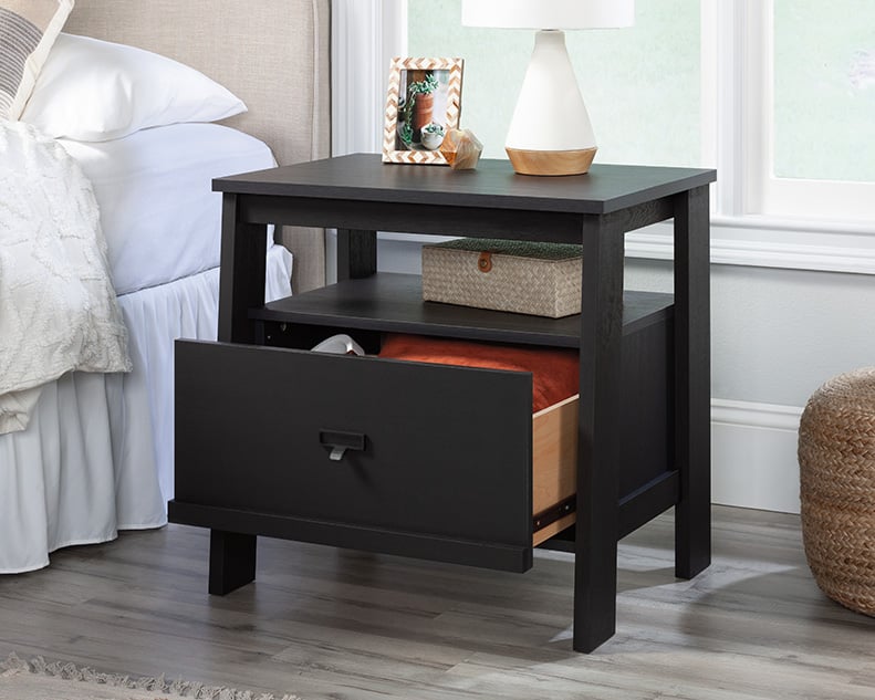 Sauder Trestle 1-Drawer Trestle Nightstand