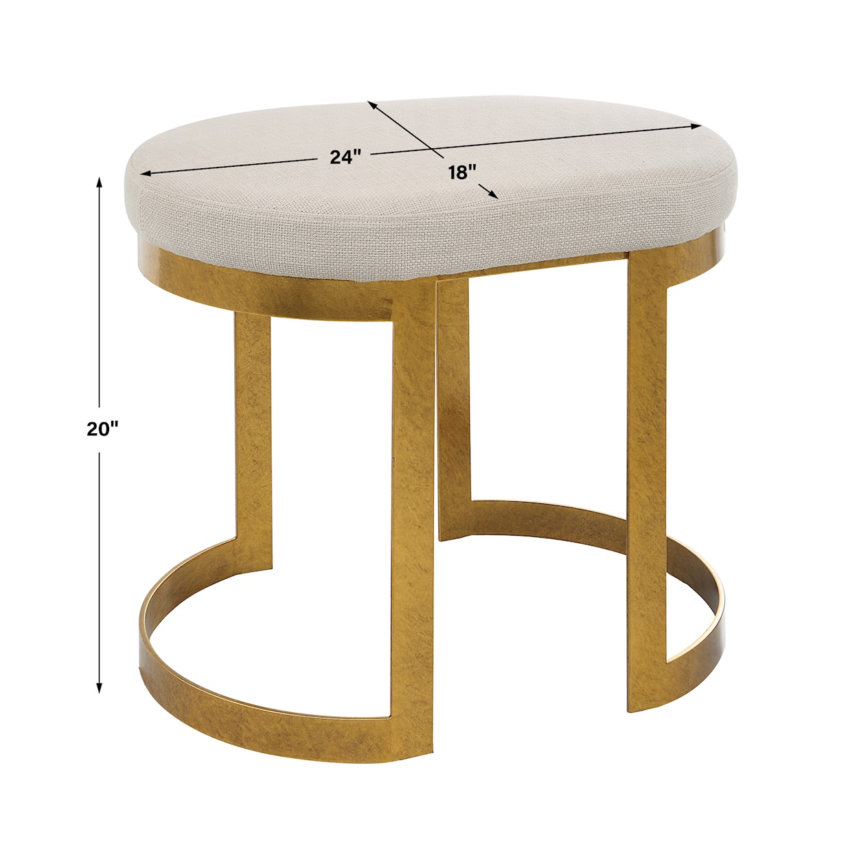 Uttermost Infinity Infinity Gold Accent Stool