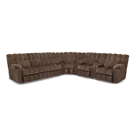 Casual Power Reclining Sectional with Drop-Down Table and USB Ports