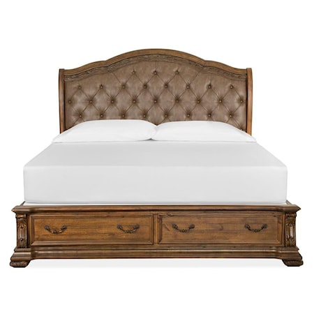 Queen Upholstered Sleigh Bed