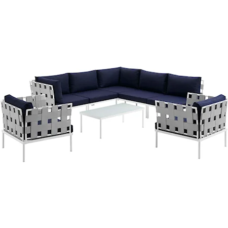 Outdoor 8 Piece Sectional Sofa Set