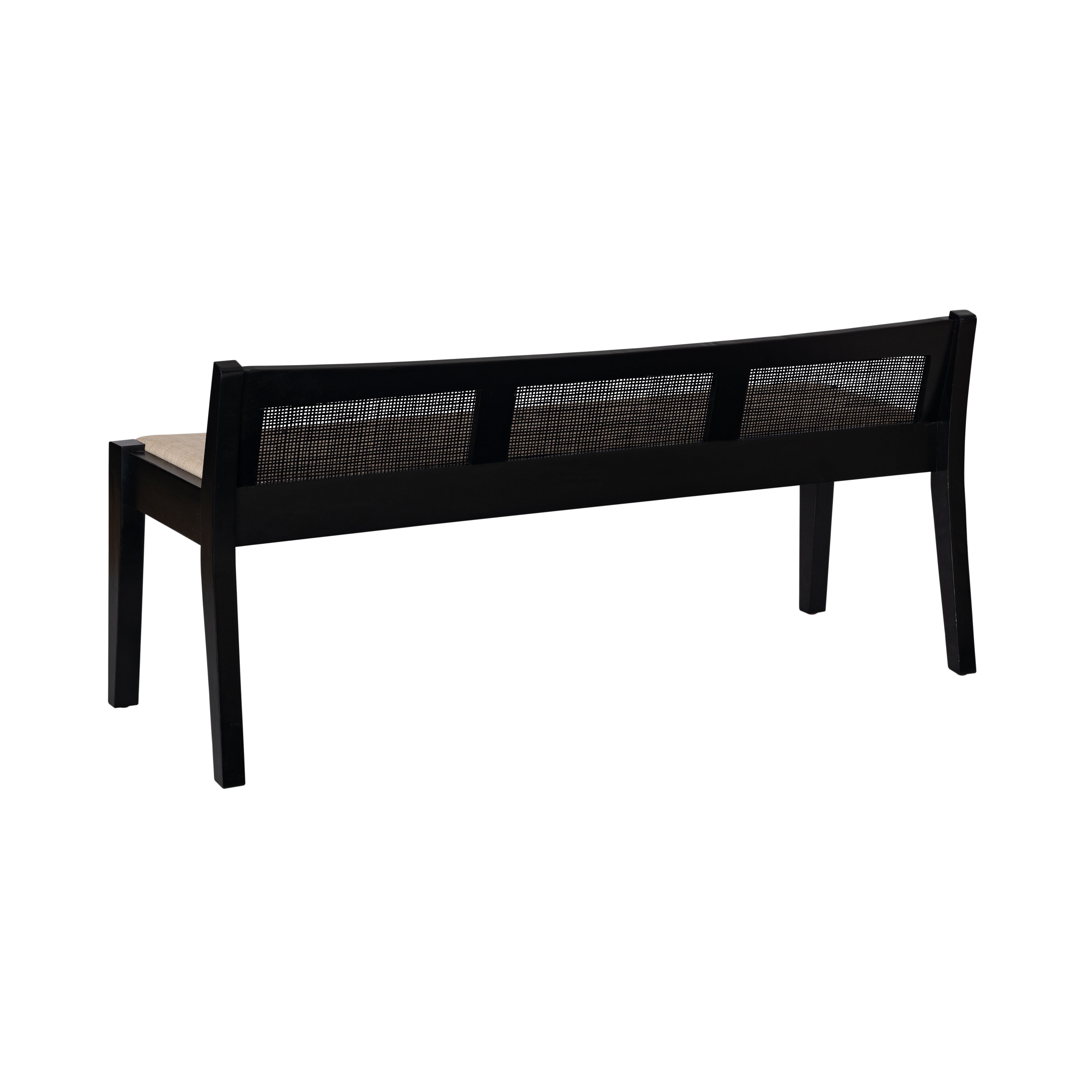 Powell Bauer Upholstered Cane Bench