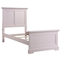 Transitional Youth Twin Panel Bed with USB Port