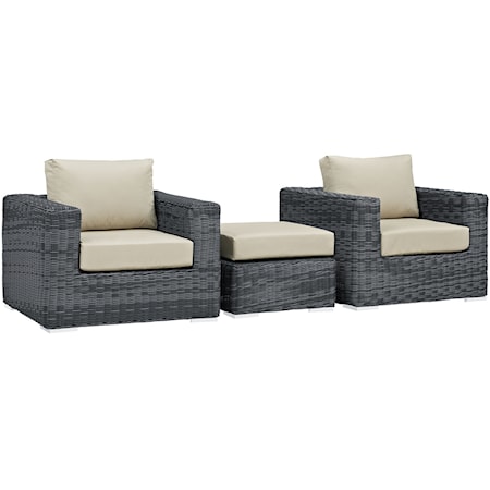 Outdoor 3 Piece Sectional Set