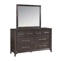 Contemporary Dresser & Mirror Set