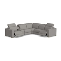 Contemporary 6-Piece Sectional Sofa with Power Headrest