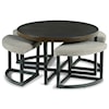 Steve Silver Yucatan YUCATAN GREY COFFEE TABLE | WITH 4 STOOLS