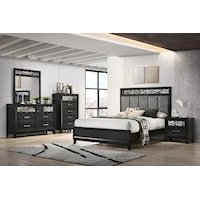 Transitional 5-Piece California King Bedroom Set