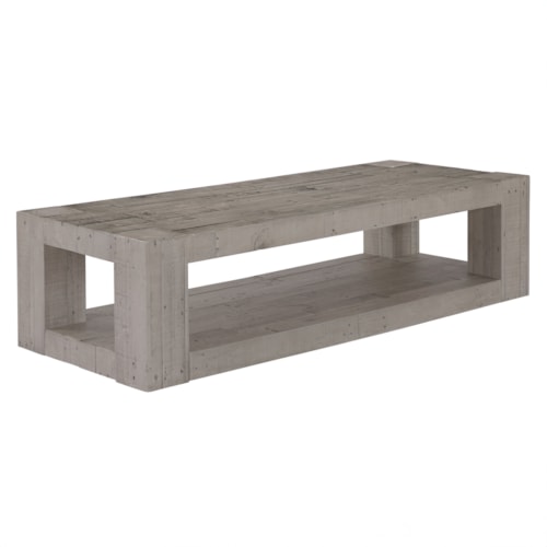Contemporary Cocktail Table with Casters