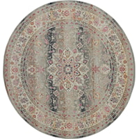 4'  Grey Round Rug