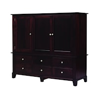 Traditional 3-Door Entertainment Center with Lower Storage Drawers