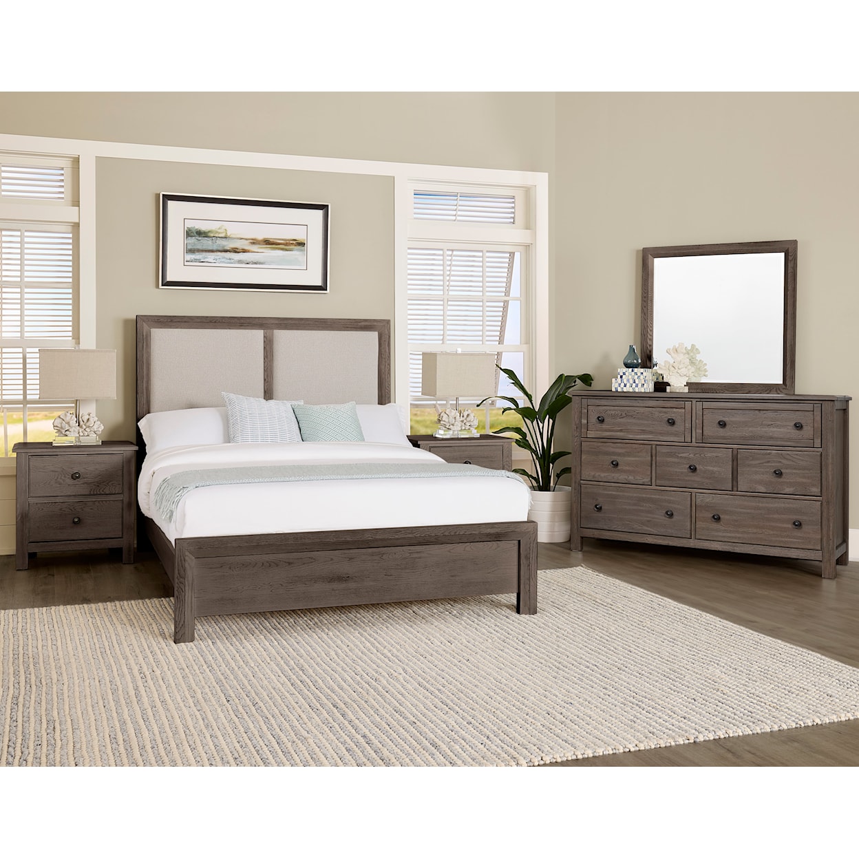 Vaughan Bassett Custom Express Cal. King Upholstered Bed