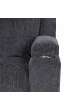 Franklin 8507 Arlington Casual Oversized Power Recliner with Cupholders and Storage Arms