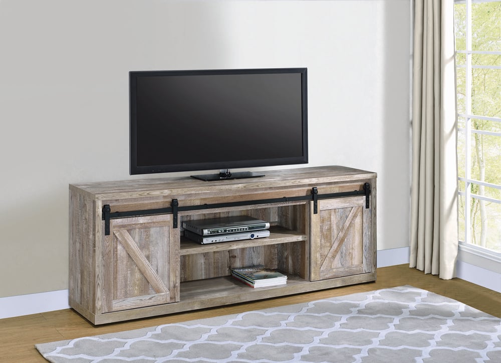 Brockton 3-shelf Sliding Doors TV Console
