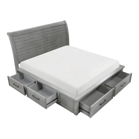 King Storage Bed