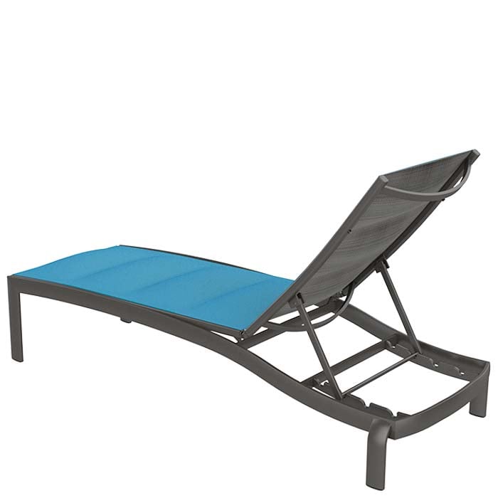 Padded Sling Armless Chaise Lounge