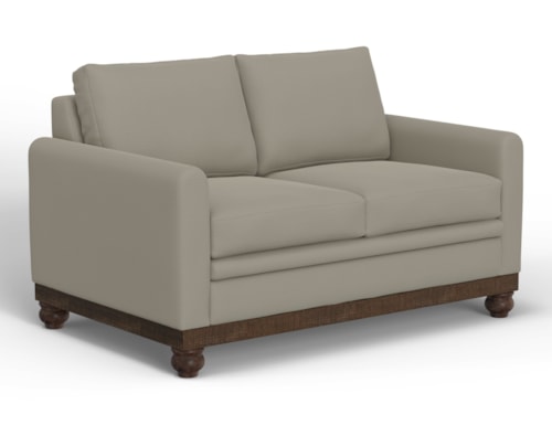 Contemporary Loveseat with Turned Legs