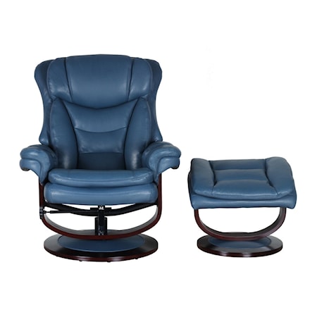 Swivel Recliner and Ottoman Set