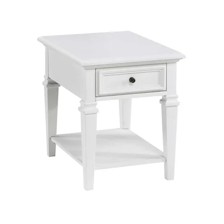 Charlestown Farmhouse End Table with Open Shelf