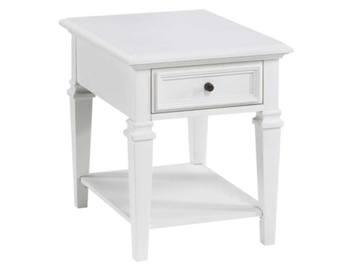 Farmhouse End Table with Open Shelf