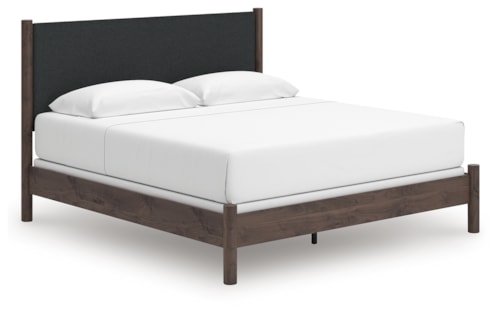 King Upholstered Panel Bed