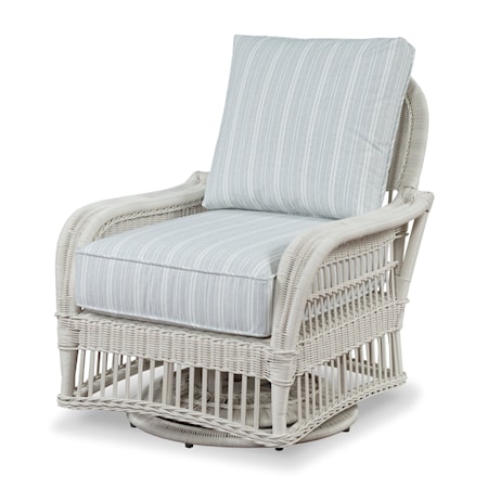 Outdoor Wicker Swivel Lounge Chair