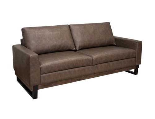 Contemporary Loveseat with Track Arms