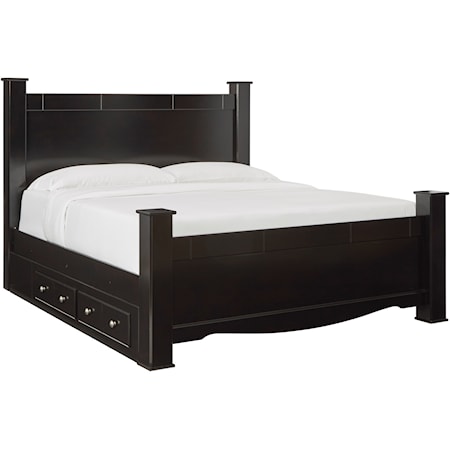 King Poster Bed with Storage