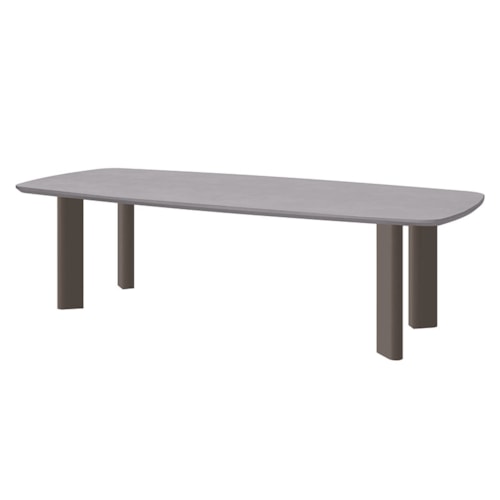 108" Rectangular Dining Table - Cocoa/Concrete