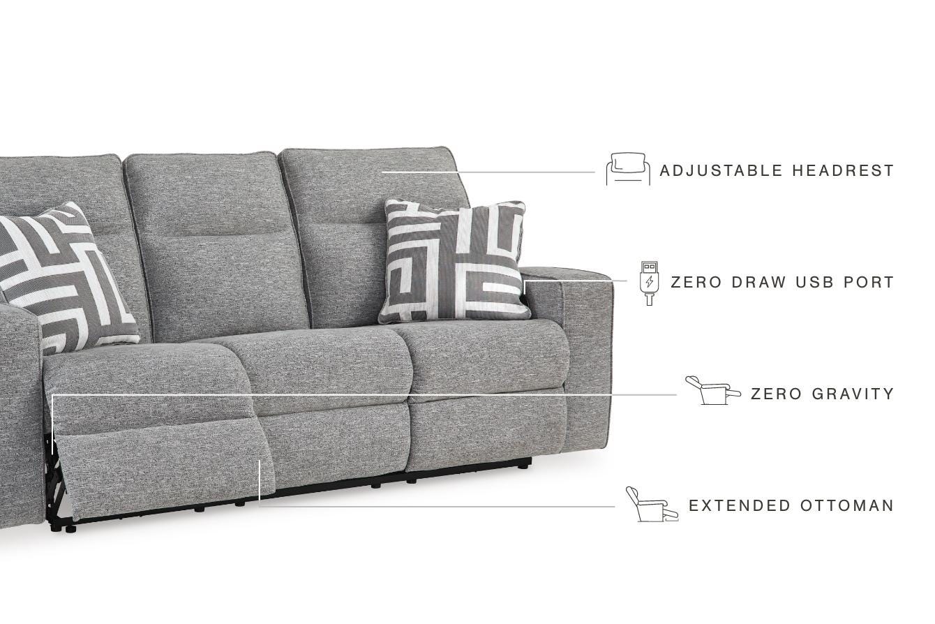 Signature Design by Ashley Biscoe Pwr Rec Sofa With Adj Headrest