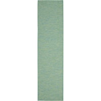 2'2" x 8' Blue/Green Runner Rug