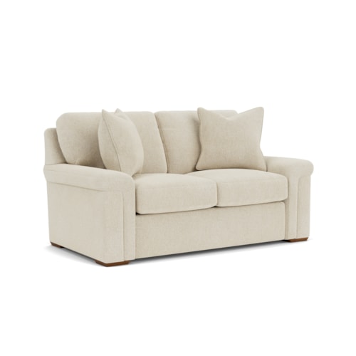 Casual Loveseat with Pillow Arms