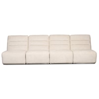 Casual 4-Piece Reclining Sectional Sofa