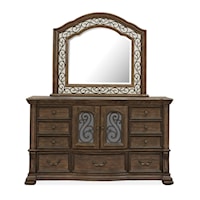 Traditional 9-Drawer Dresser and Mirror Set