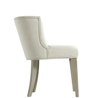 Upholstered Curved Back Side Chair