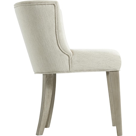 Upholstered Curved Back Side Chair