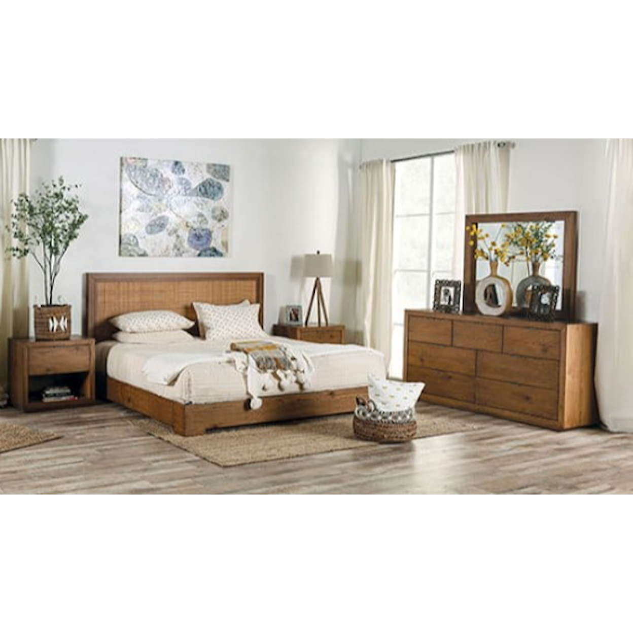 Furniture of America - FOA LEIRVIK 5-Piece Queen Bedroom Set