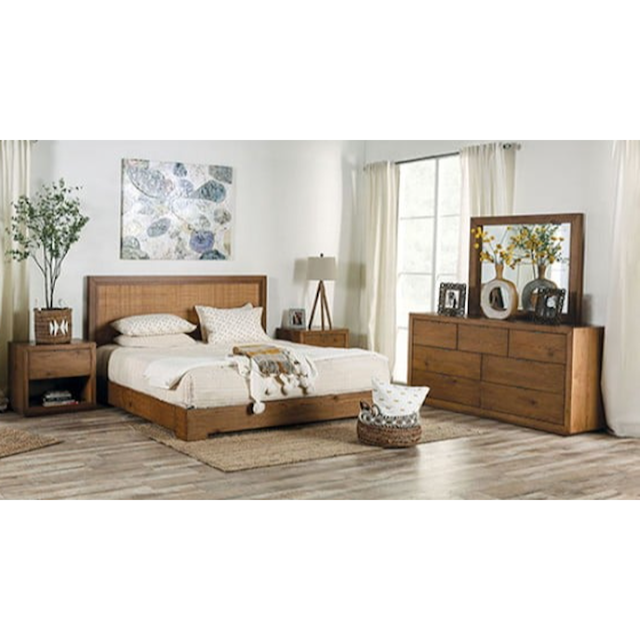 Furniture of America LEIRVIK 5-Piece Queen Bedroom Set