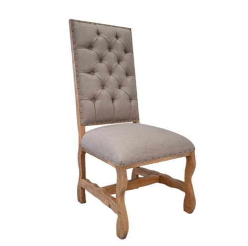 Farmhouse Upholstered Dining Side Chair with Nailhead Trim