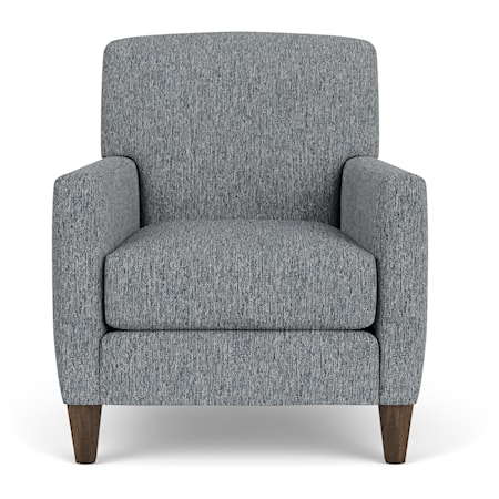 Transitional Accent Chair with Tapered Legs