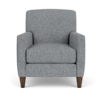 Transitional Accent Chair with Tapered Legs