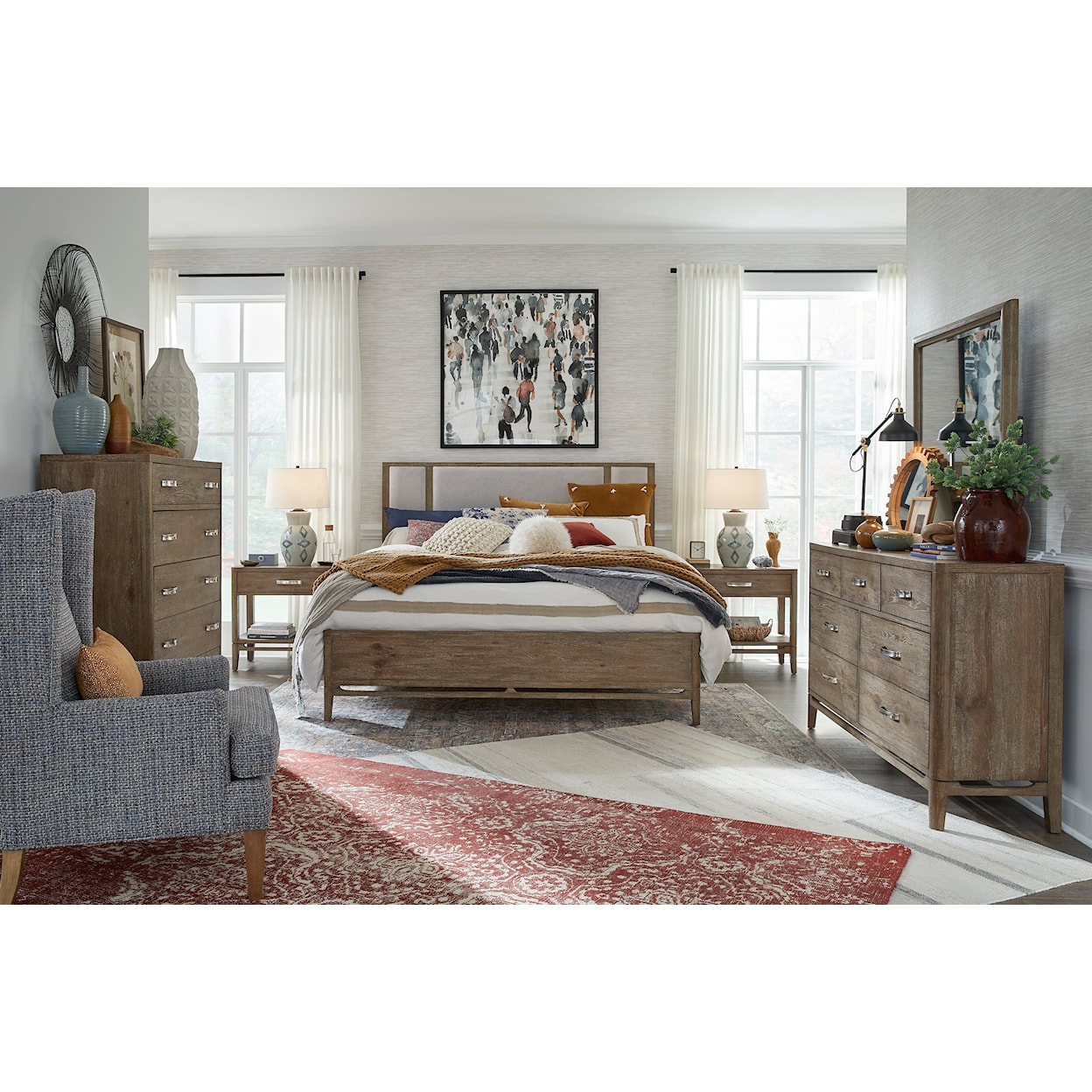 Magnussen Home Kavanaugh Bedroom Upholstered Queen Bedroom Group